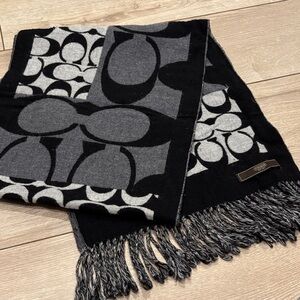 Coach Black and Gray Scarf